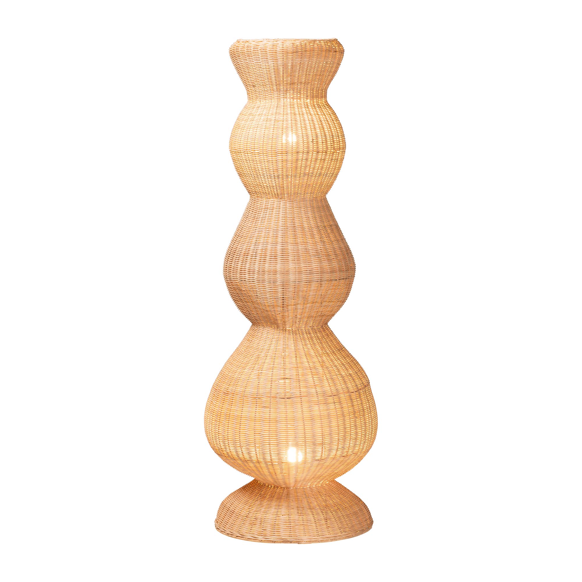 bali & pari Blanche Natural Rattan Floor Lamp